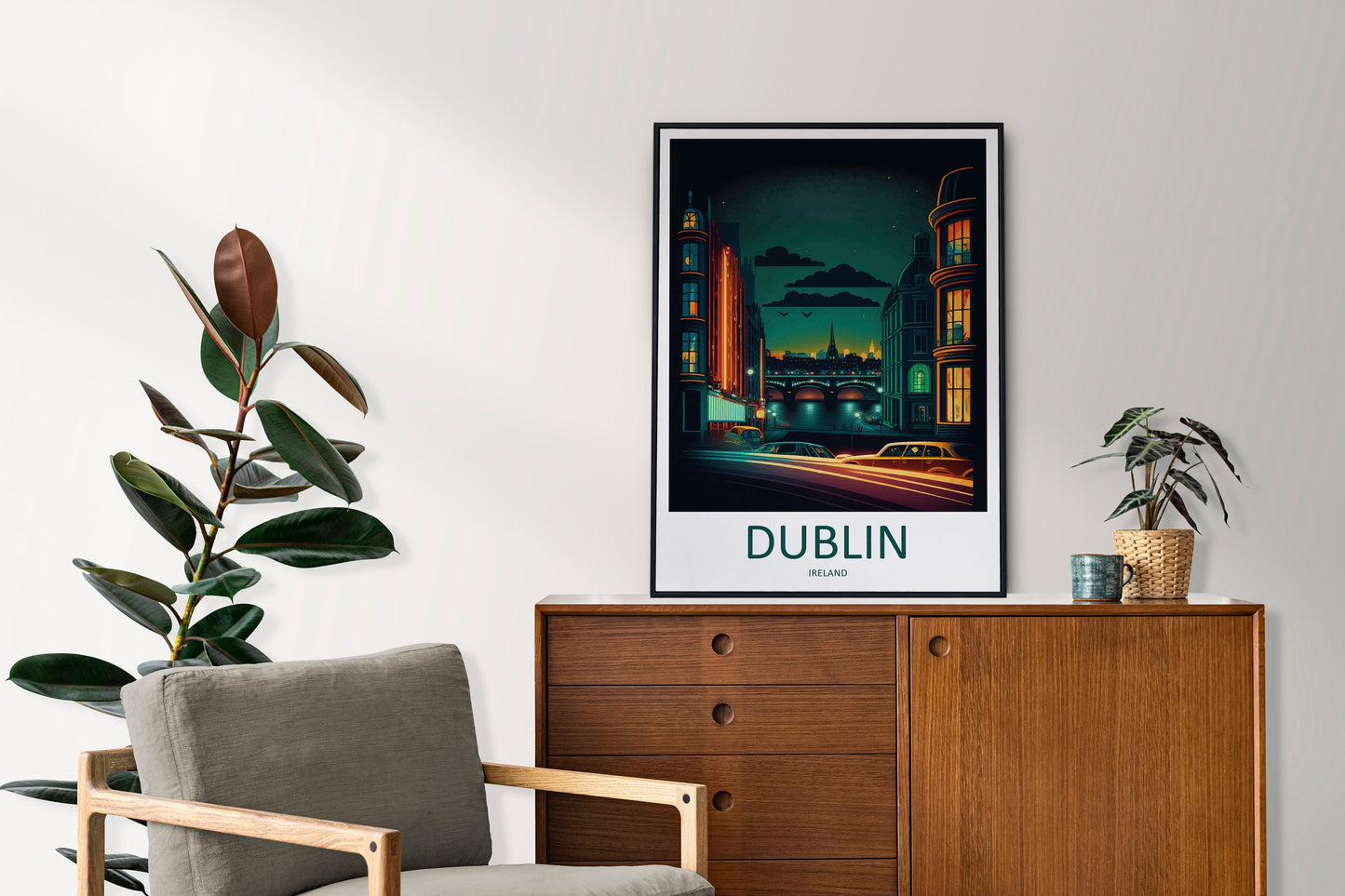 Dublin Skyline Print Dublin Home Decor Skyline City Art Print Dublin Wall Art for Ireland Enthusiast Gift Wall Hanging Dublin Ireland Print