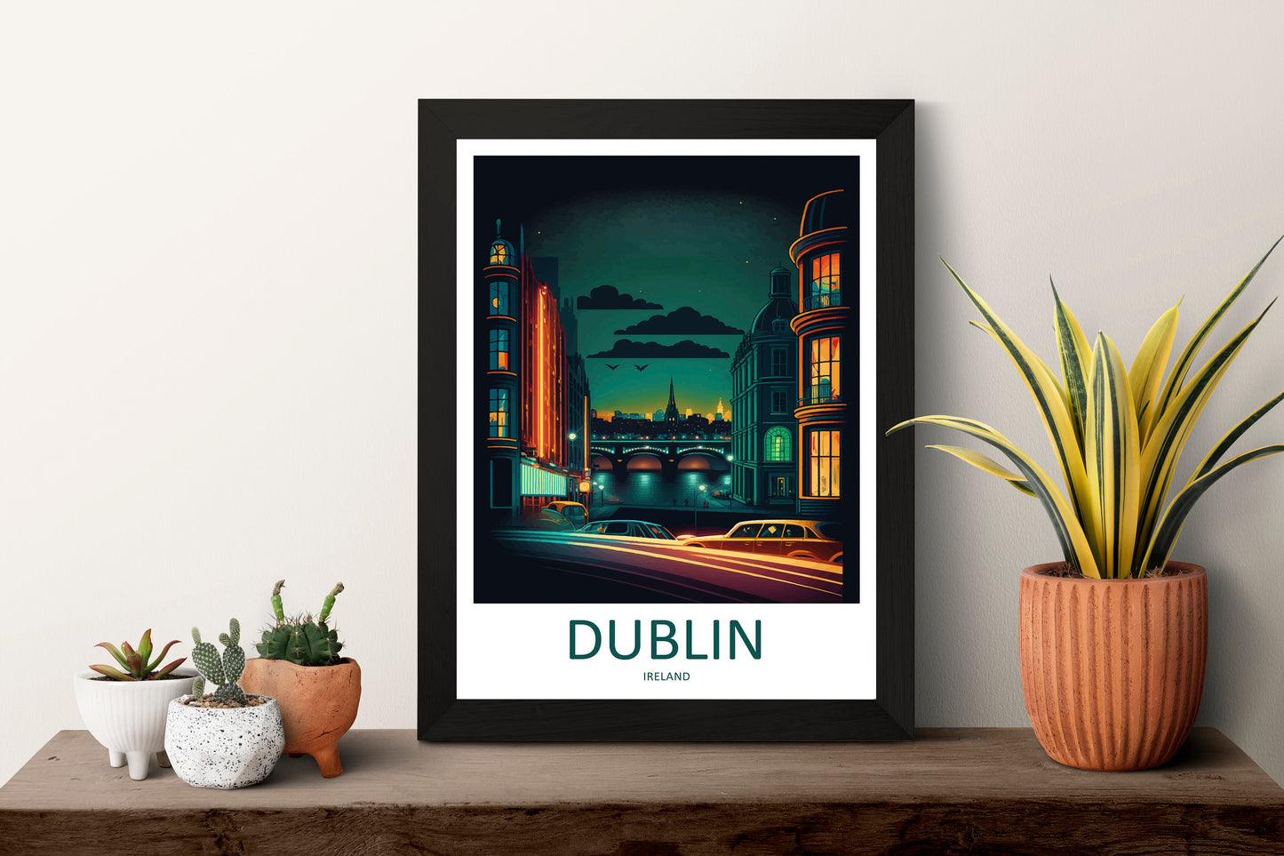 Dublin Skyline Print Dublin Home Decor Skyline City Art Print Dublin Wall Art for Ireland Enthusiast Gift Wall Hanging Dublin Ireland Print