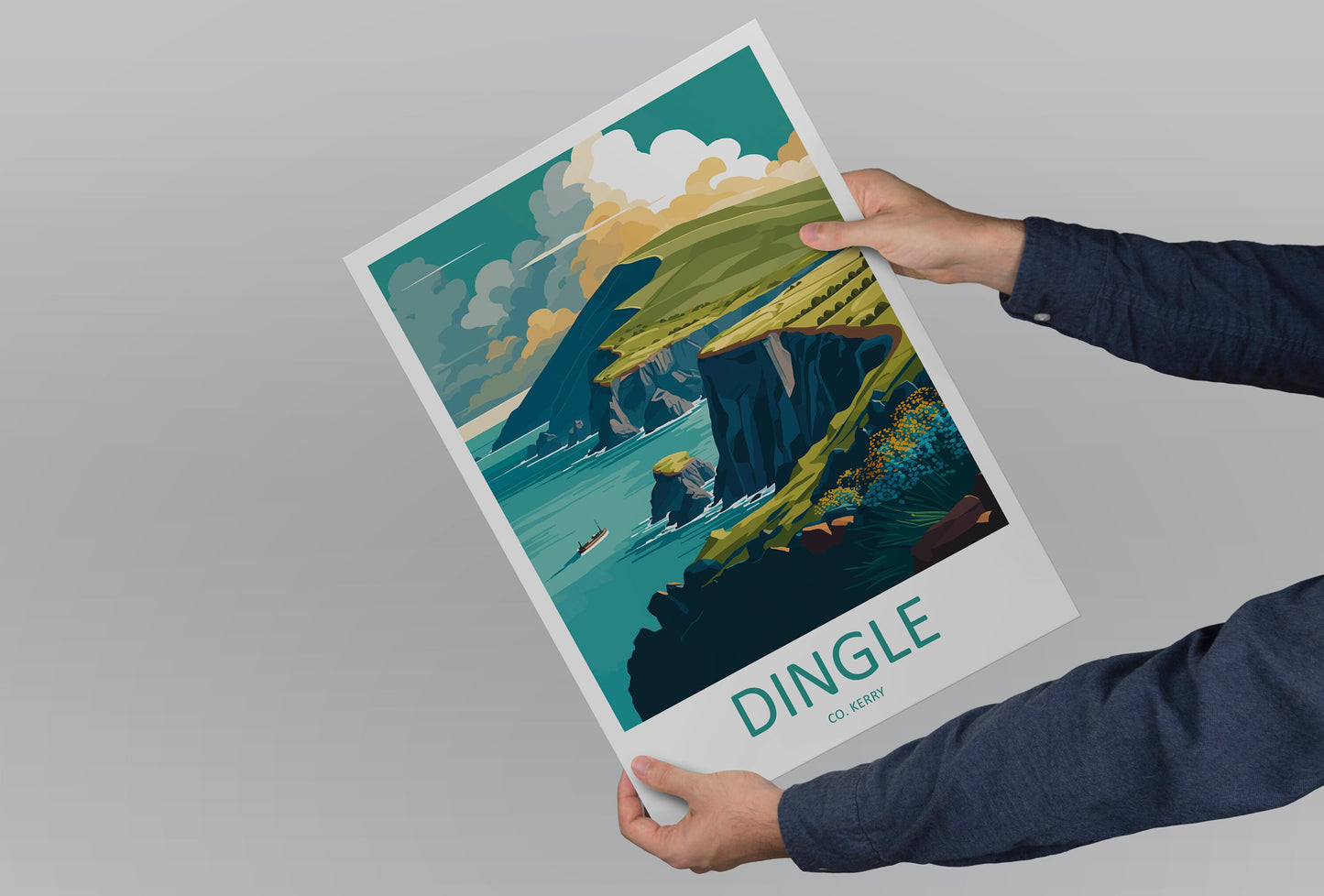 Dingle Peninsula Print Dingle Peninsula Home Decor Landscape Art Print Dingle Peninsula Wall Art for Ireland Enthusiast Gift Wall Hanging
