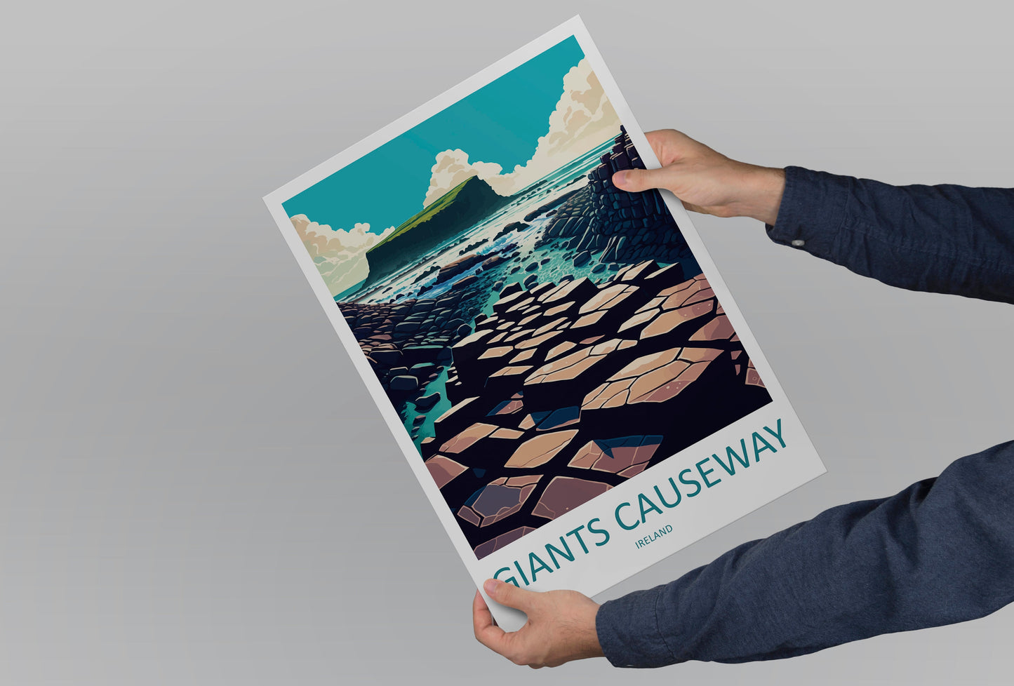 Giant's Causeway Print Giant's Causeway Home Décor Landscape Print Giant's Causeway Wall Art Northern Ireland Enthusiast Gift Wall Hanging