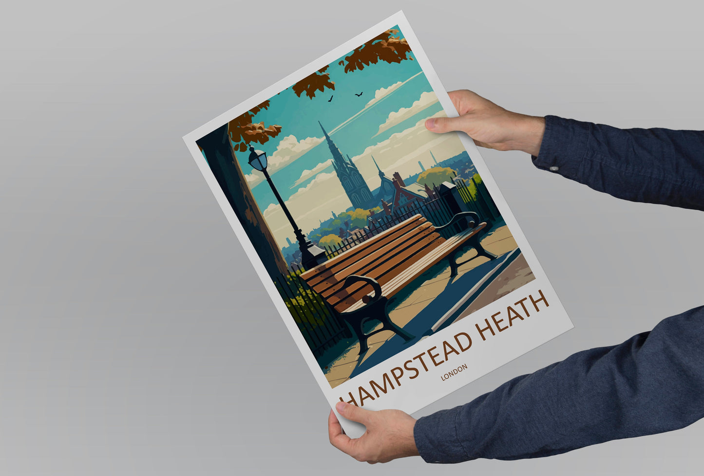 Hampstead Heath Print Hampstead Heath Home Decor Landscape Art Print Hampstead Heath Wall Art for London Enthusiast Gift Wall Hanging Poster