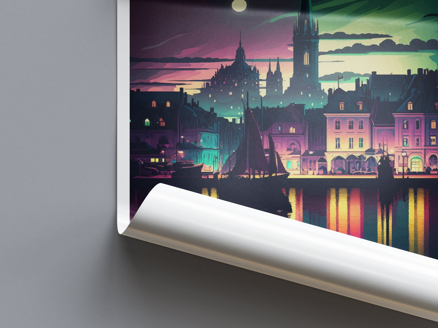 Galway Skyline Print Galway Home Decor Skyline Art Print Galway Wall Art for Ireland Enthusiast Gift Wall Hanging Galway Ireland Art Poster