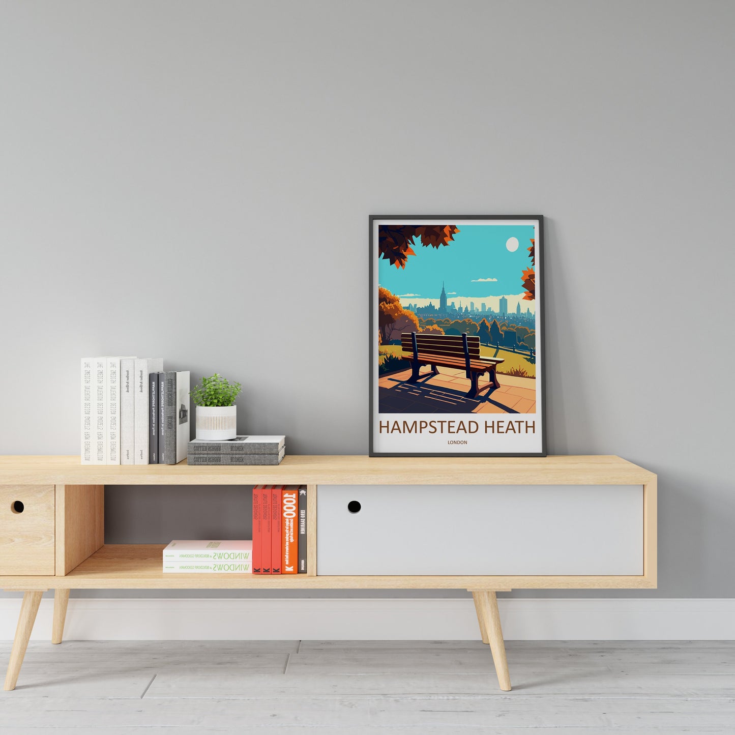 Hampstead Heath Print London Skyline Home Decor London Art Print Hampstead Heath Wall Art for London Enthusiast Gift Wall Hanging Poster Art