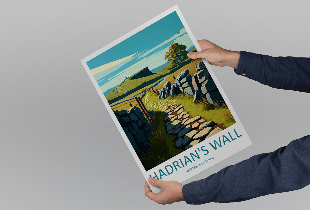 Hadrian's Wall Print Hadrian's Wall Home Decor Art Print Hadrian's Wall Wall Art National Trail Enthusiast Gift Wall Hanging Hadrian's Wall