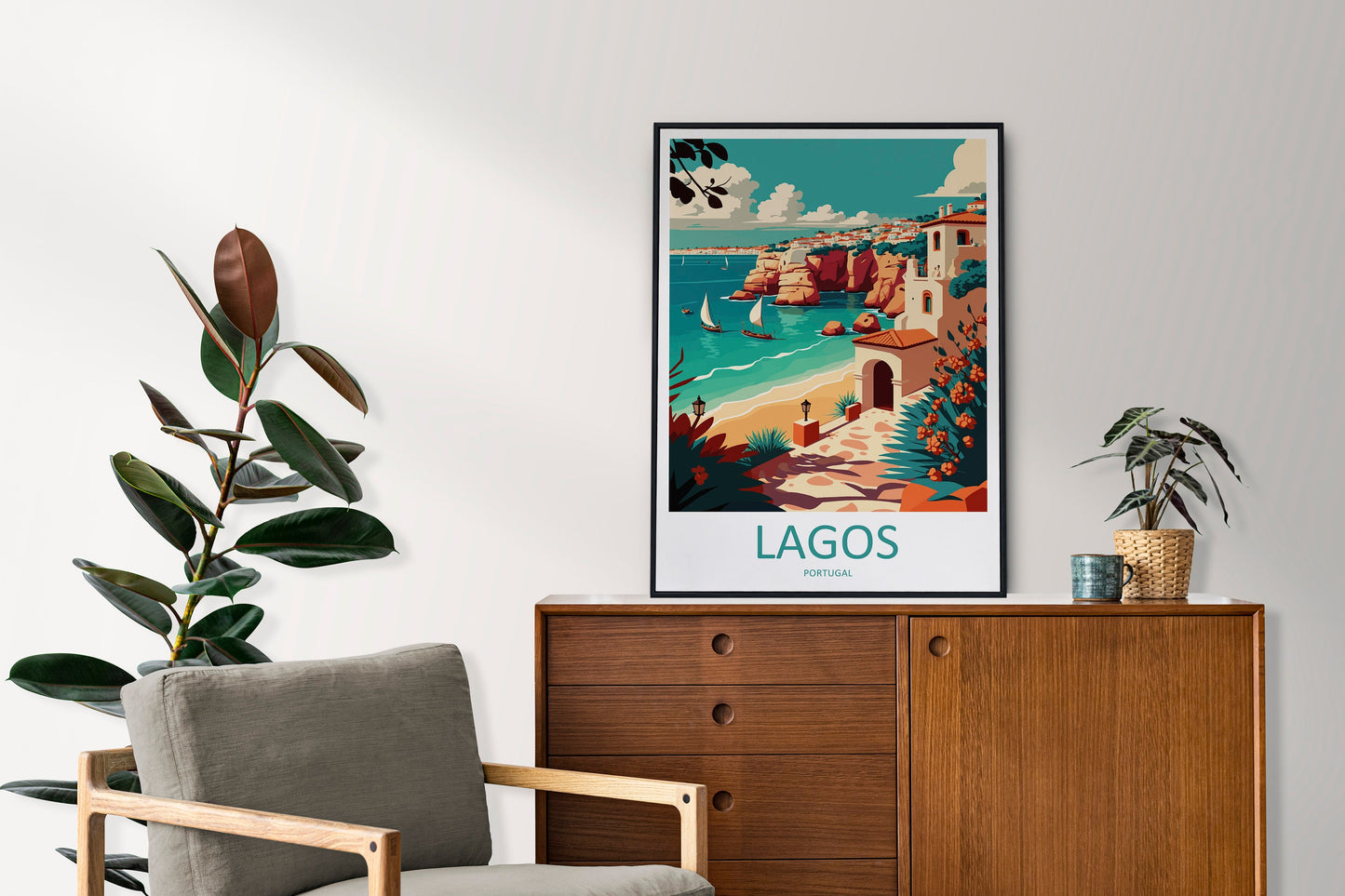 Lagos Travel Print Wall Art Lagos Wall Hanging Home Décor Lagos Gift Art Lovers Portugal Art Lover Gift Lagos Wall Décor Lagos Travel Art