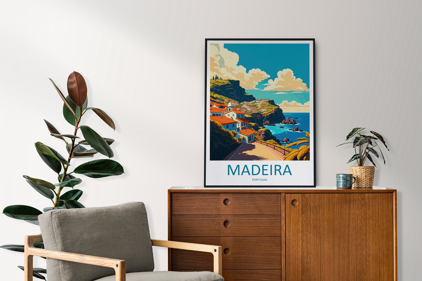 Madeira Travel Print Wall Art Madeira Wall Hanging Home Décor Madeira Gift Art Lovers Portugal Art Lover Gift Madeira Wall Décor Madeira Art