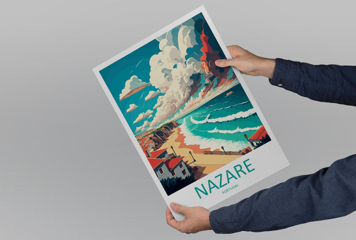 Nazaré Travel Print Wall Art Nazaré Wall Hanging Home Décor Nazaré Gift Art Lovers Portugal Art Lover Gift Nazaré Wall Décor Nazaré Wall Art