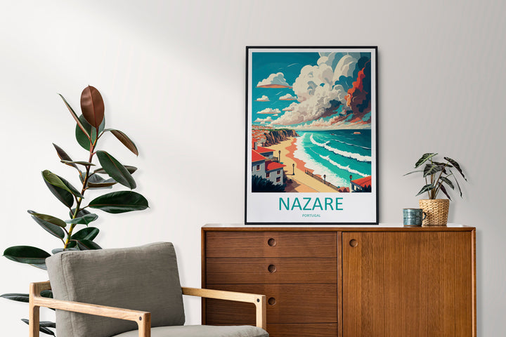 Nazaré Travel Print Wall Art Nazaré Wall Hanging Home Décor Nazaré Gift Art Lovers Portugal Art Lover Gift Nazaré Wall Décor Nazaré Wall Art