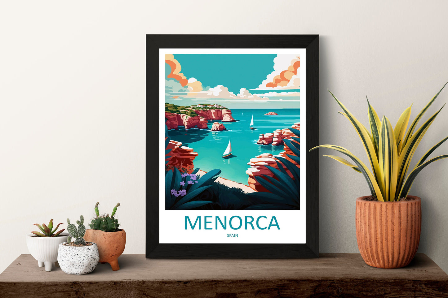 Menorca Travel Print Wall Art Menorca Wall Hanging Home Décor Menorca Gift Art Lovers Spain Art Lover Gift Menorca Wall Décor Menorca Spain