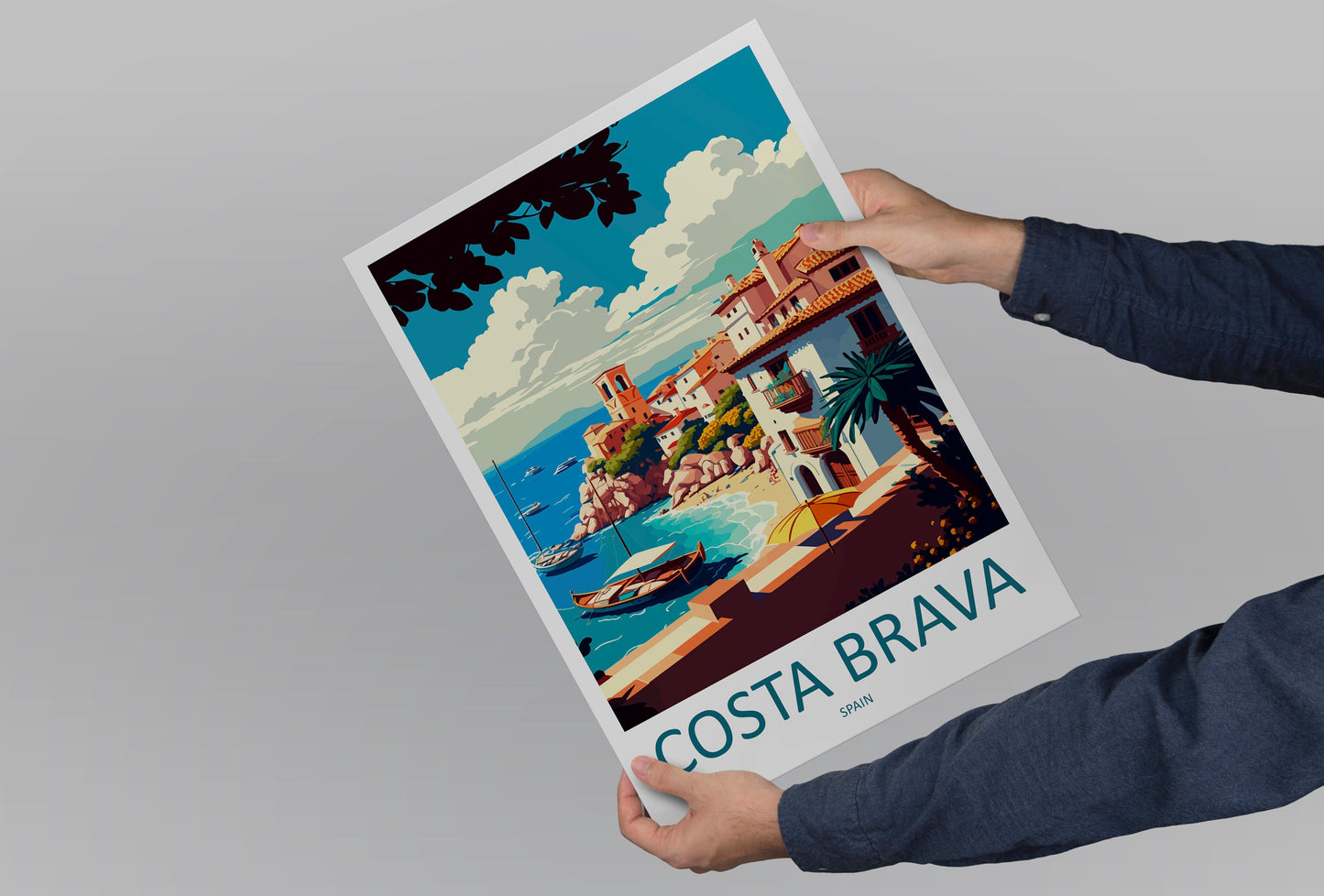 Costa Brava Travel Print Wall Art Costa Brava Wall Hanging Home Décor Costa Brava Gift Art Lovers Spain Art Lover Gift Costa Brava Art Print