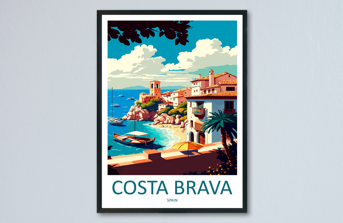 Costa Brava Travel Print Wall Art Costa Brava Wall Hanging Home Décor Costa Brava Gift Art Lovers Spain Art Lover Gift Costa Brava Art Print