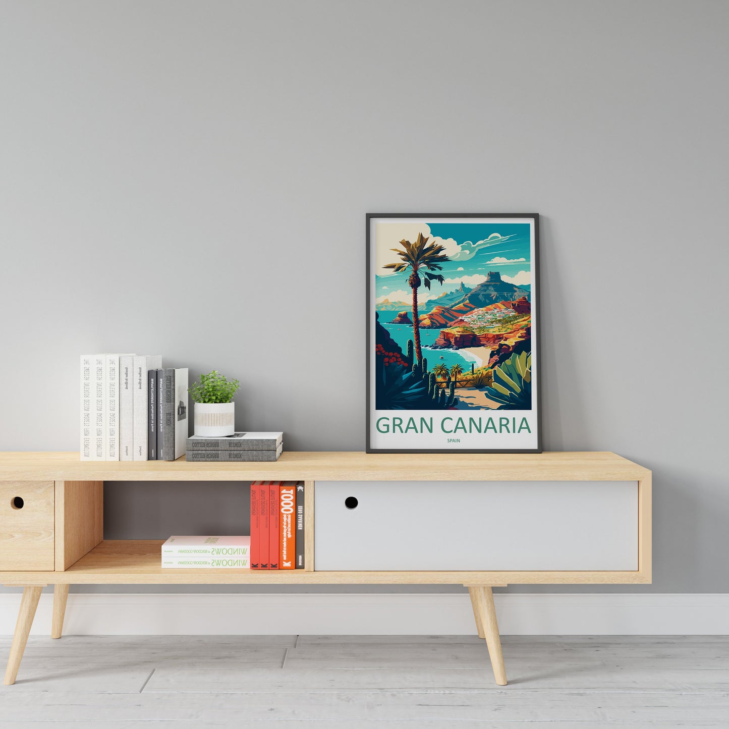 Gran Canaria Travel Print Wall Art Gran Canaria Wall Hanging Home Décor Gran Canaria Gift Art Lovers Spain Art Lover Gift Gran Canaria Print