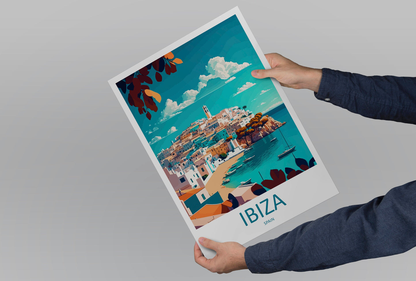 Ibiza Travel Print Wall Art Ibiza Wall Hanging Home Décor Ibiza Gift Art Lovers Spain Art Lover Gift Ibiza Wall Décor Ibiza Spain Print