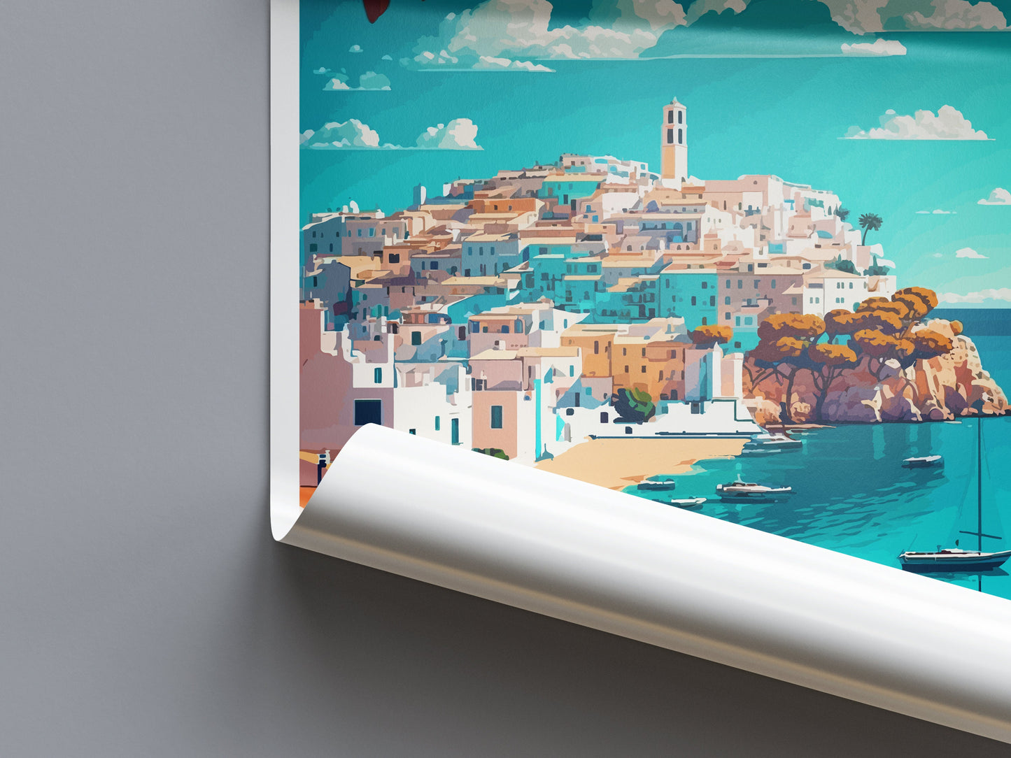 Ibiza Travel Print Wall Art Ibiza Wall Hanging Home Décor Ibiza Gift Art Lovers Spain Art Lover Gift Ibiza Wall Décor Ibiza Spain Print