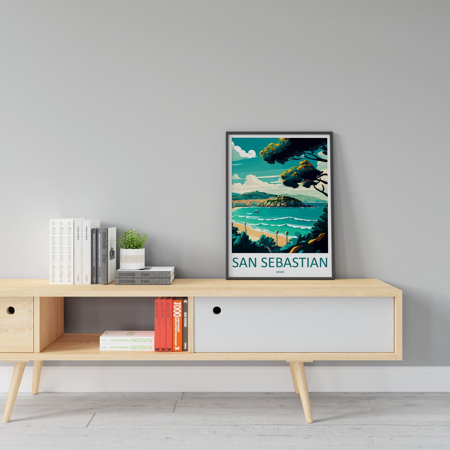 San Sebastian Travel Print Wall Art San Sebastian Wall Hanging Home Décor San Sebastian Gift Art Lovers Spain Art Lover Gift San Sebastian