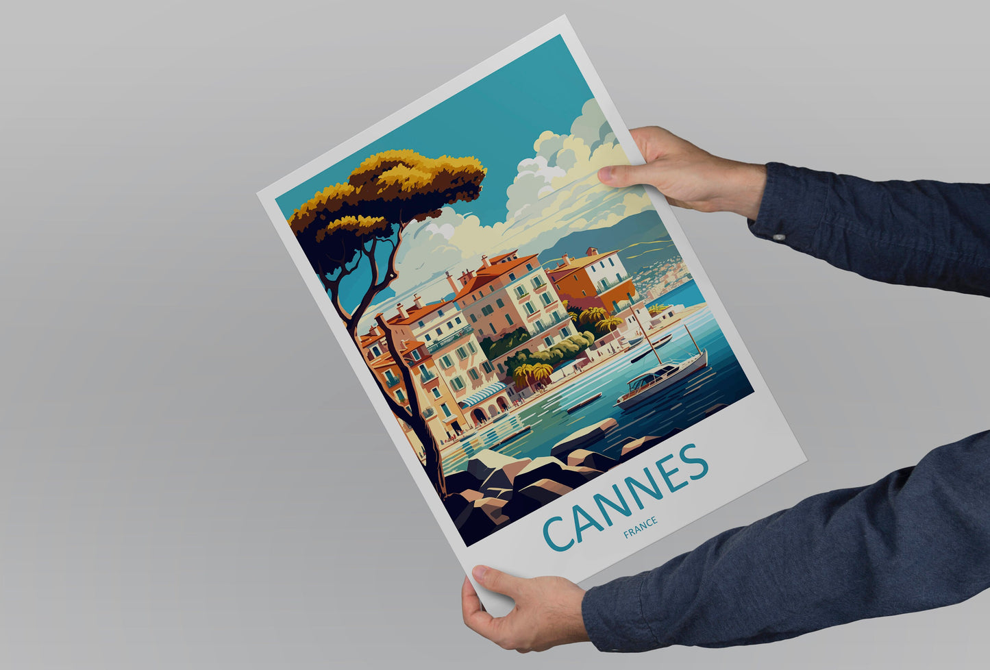 Cannes Travel Print Wall Art Cannes Wall Hanging Home Décor Cannes Gift Art Lovers France Art Lover Gift Cannes Print France Artwork