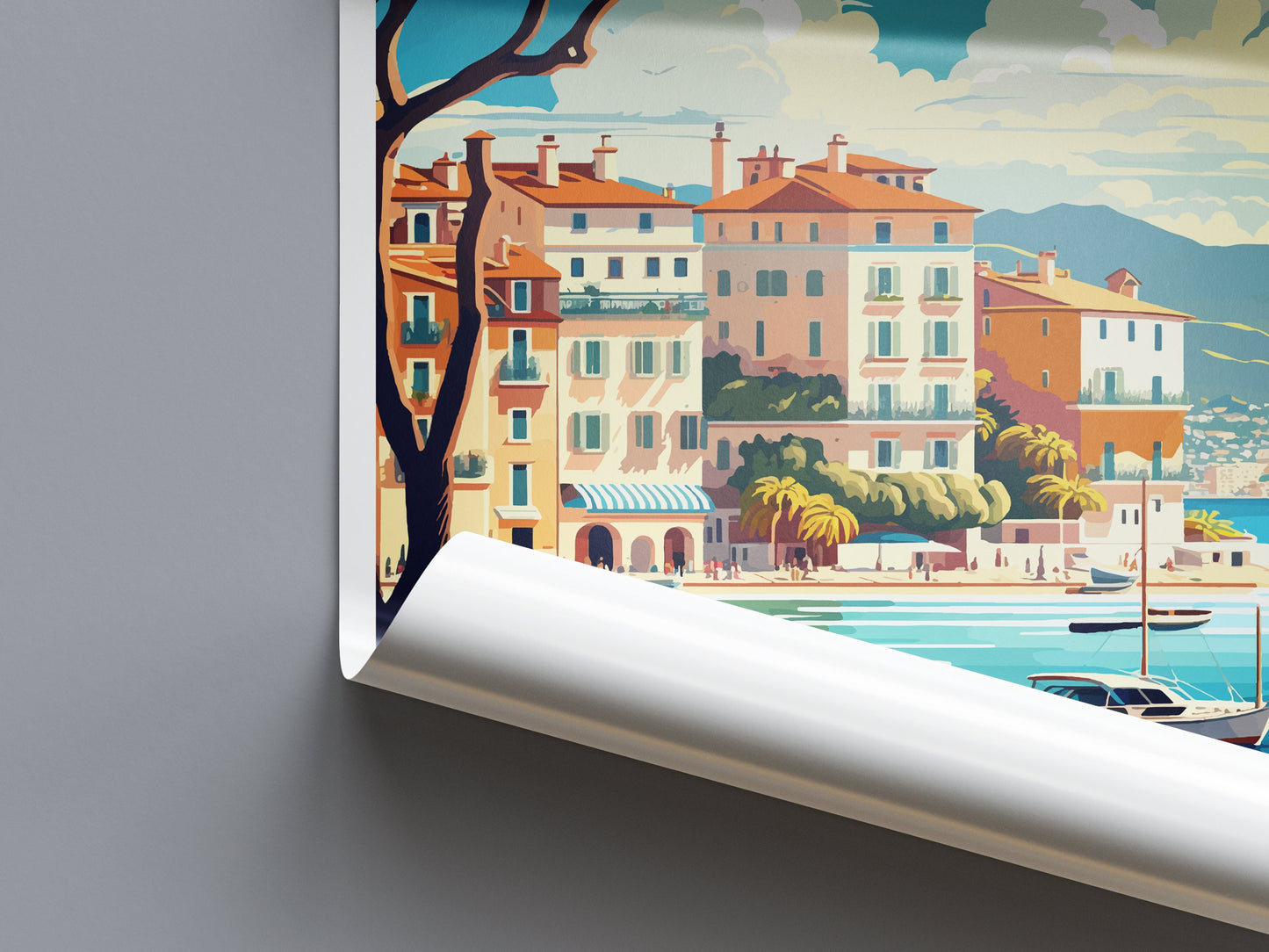 Cannes Travel Print Wall Art Cannes Wall Hanging Home Décor Cannes Gift Art Lovers France Art Lover Gift Cannes Print France Artwork