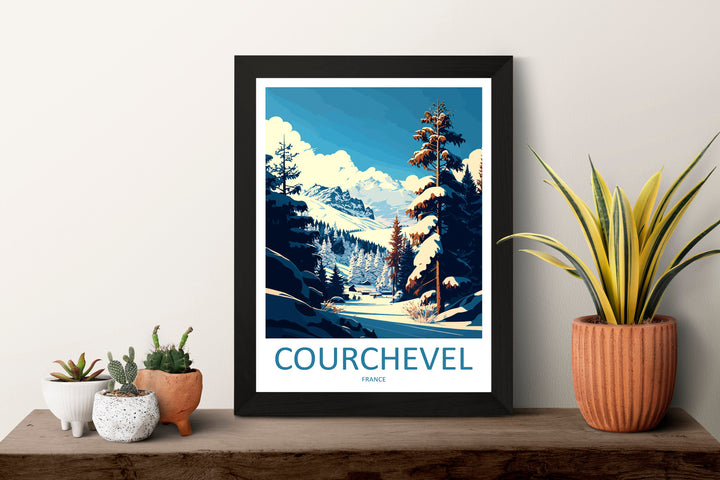 Courchevel Travel Print Wall Art Courchevel Wall Hanging Home Décor Courchevel Gift Art Lovers Ski Art Lover Gift Courchevel Print Skiing