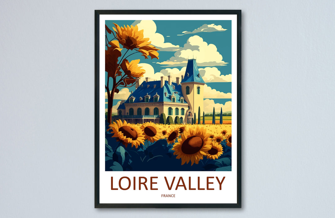 Loire Valley Travel Print Wall Art Loire Valley Wall Hanging Home Décor Loire Valley Gift Art Lovers France Art Lover Gift Loire Valley Art