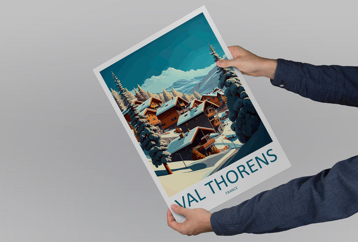Val Thorens Travel Print Wall Art Val Thorens Wall Hanging Home Décor Val Thorens Gift Art Lovers Ski Art Lover Gift Val Thorens Print Ski