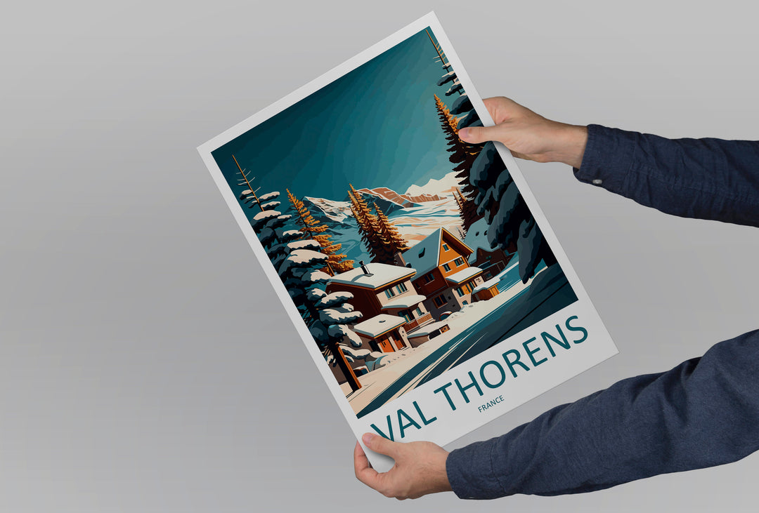 Val Thorens Travel Print Wall Art Val Thorens Wall Hanging Home Décor Val Thorens Gift Art Lovers Ski Art Lover Gift Val Thorens Print Ski