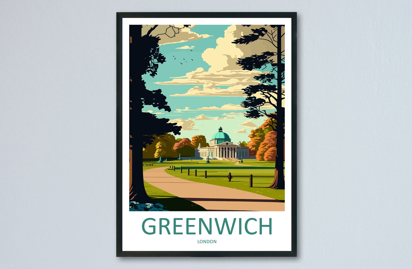 Greenwich Park Travel Print Greenwich Park Home Décor Greenwich Park Art Print Greenwich Park Wall Print Greenwich Park Gift For London Art