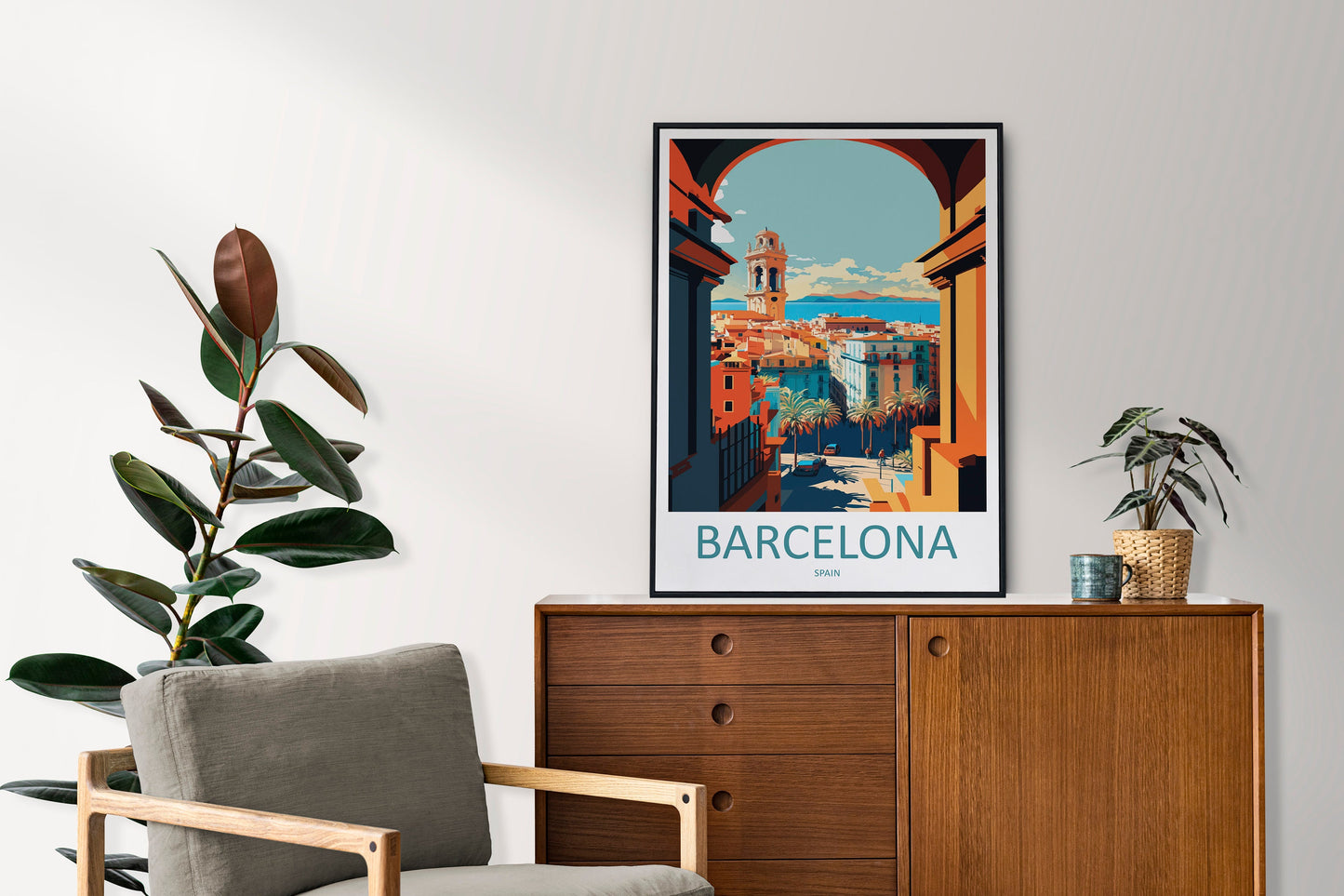 Barcelona Travel Print Wall Art Barcelona Wall Hanging Home Décor Barcelona Gift Art Lovers Spain Art Lover Gift Barcelona Print Spain Art