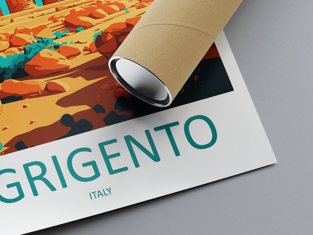 Agrigento Travel Print Wall Art Agrigento Wall Hanging Home Décor Agrigento Gift Art Lovers Italy Art Lover Gift Agrigento Print Agrigento