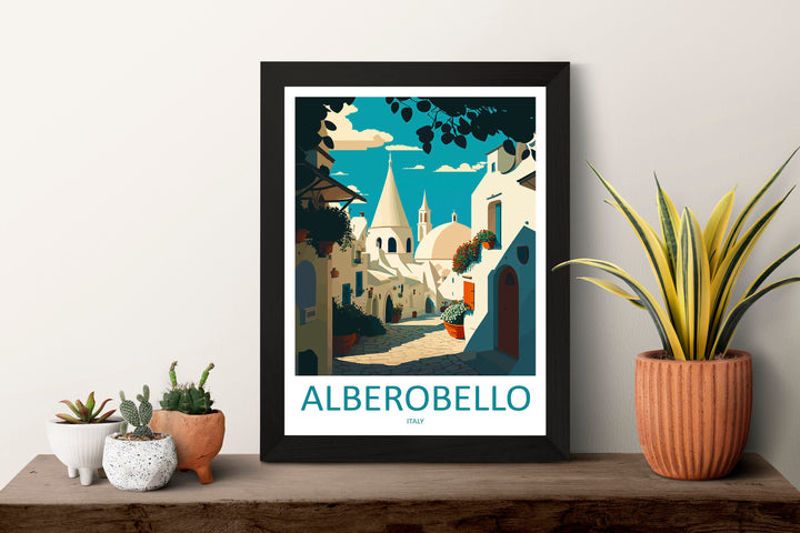 Alberobello Travel Print Wall Art Alberobello Wall Hanging Home Décor Alberobello Gift Art Lovers Italy Art Lover Gift Alberobello Print