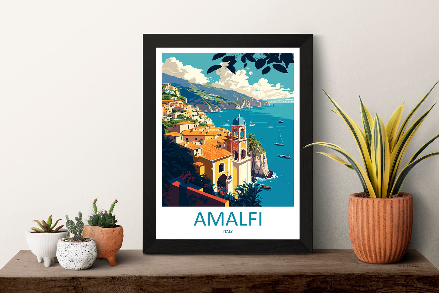 Amalfi Travel Print Wall Art Amalfi Wall Hanging Home Décor Amalfi Gift Art Lovers Italy Art Lover Gift Amalfi Print Amalfi Travel Gift Art