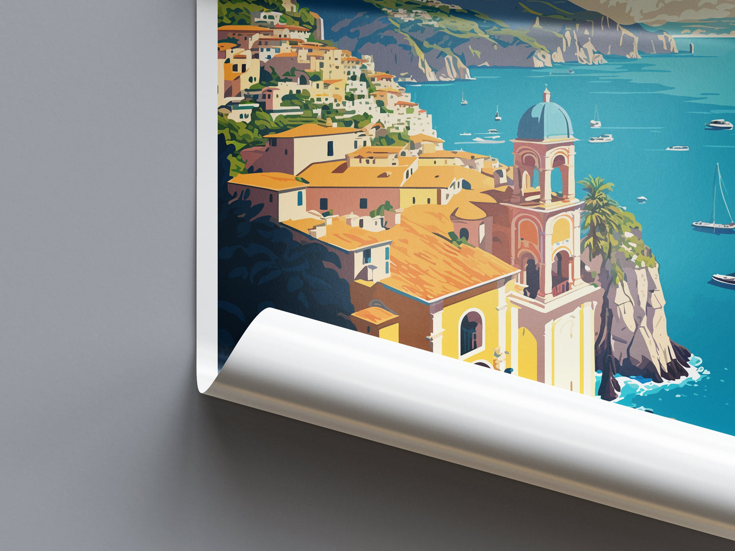 Amalfi Travel Print Wall Art Amalfi Wall Hanging Home Décor Amalfi Gift Art Lovers Italy Art Lover Gift Amalfi Print Amalfi Travel Gift Art