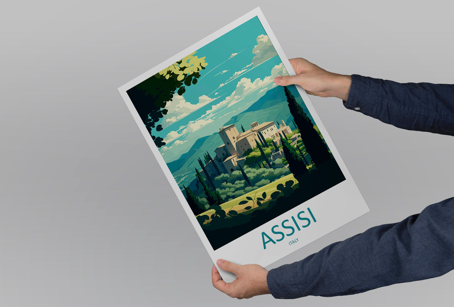 Assisi Travel Print Wall Art Assisi Wall Hanging Home Décor Assisi Gift Art Lovers Italy Art Lover Gift Assisi Print Assisi Travel Gift Art