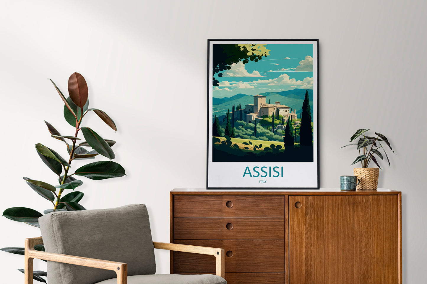 Assisi Travel Print Wall Art Assisi Wall Hanging Home Décor Assisi Gift Art Lovers Italy Art Lover Gift Assisi Print Assisi Travel Gift Art