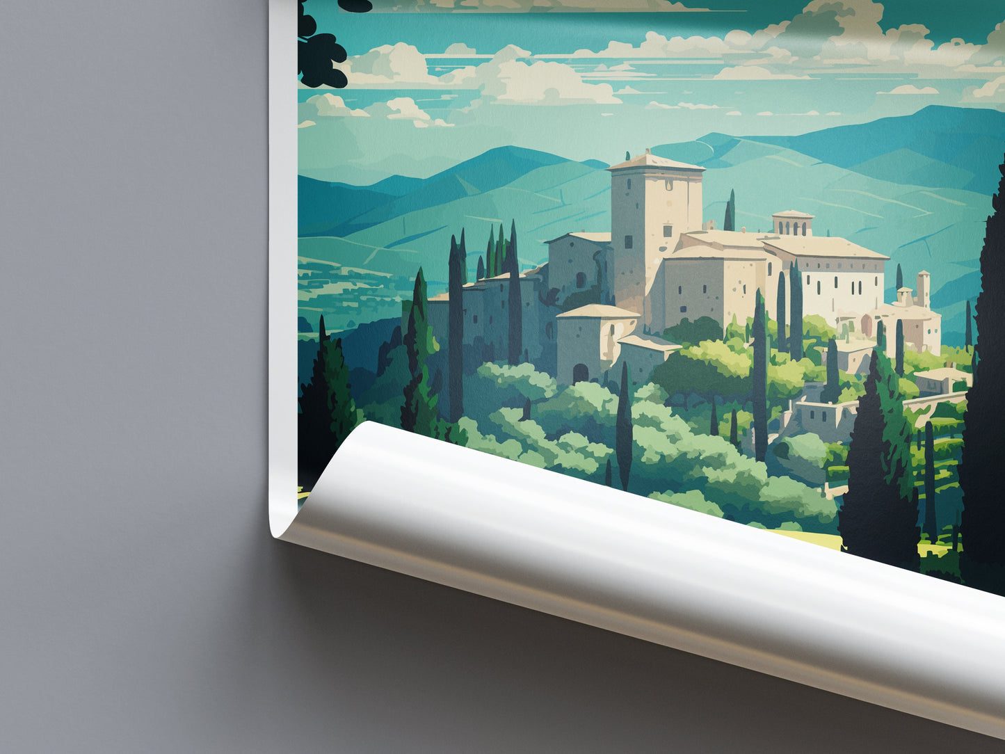 Assisi Travel Print Wall Art Assisi Wall Hanging Home Décor Assisi Gift Art Lovers Italy Art Lover Gift Assisi Print Assisi Travel Gift Art