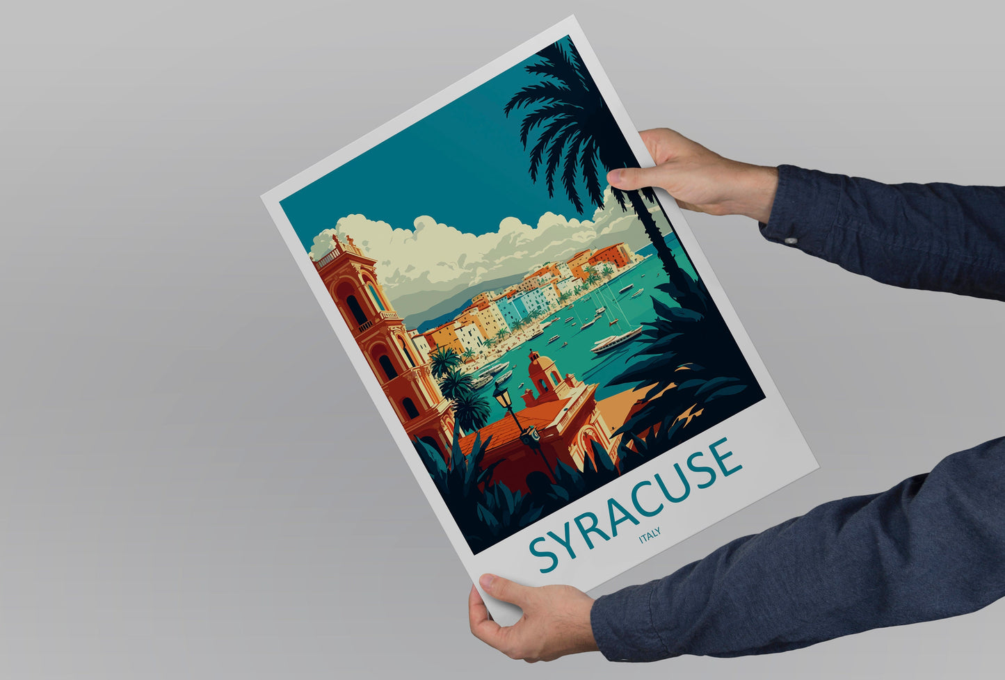 Syracuse Travel Print Wall Art Syracuse Wall Hanging Home Décor Syracuse Gift Art Lovers Italy Art Lover Gift Syracuse Print Syracuse Art