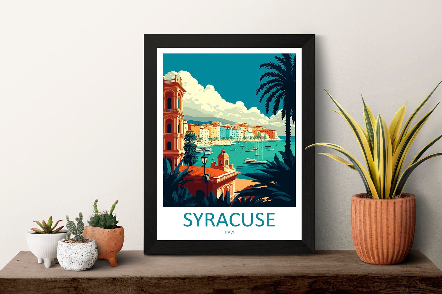 Syracuse Travel Print Wall Art Syracuse Wall Hanging Home Décor Syracuse Gift Art Lovers Italy Art Lover Gift Syracuse Print Syracuse Art