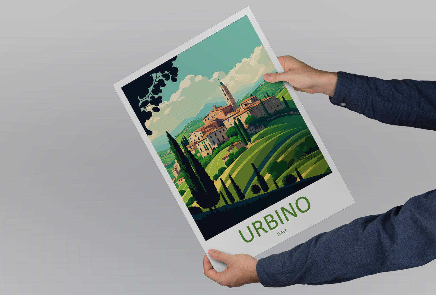 Urbino Travel Print Wall Art Urbino Wall Hanging Home Décor Urbino Gift Art Lovers Italy Art Lover Gift Urbino Print Urbino Italy Wall Print
