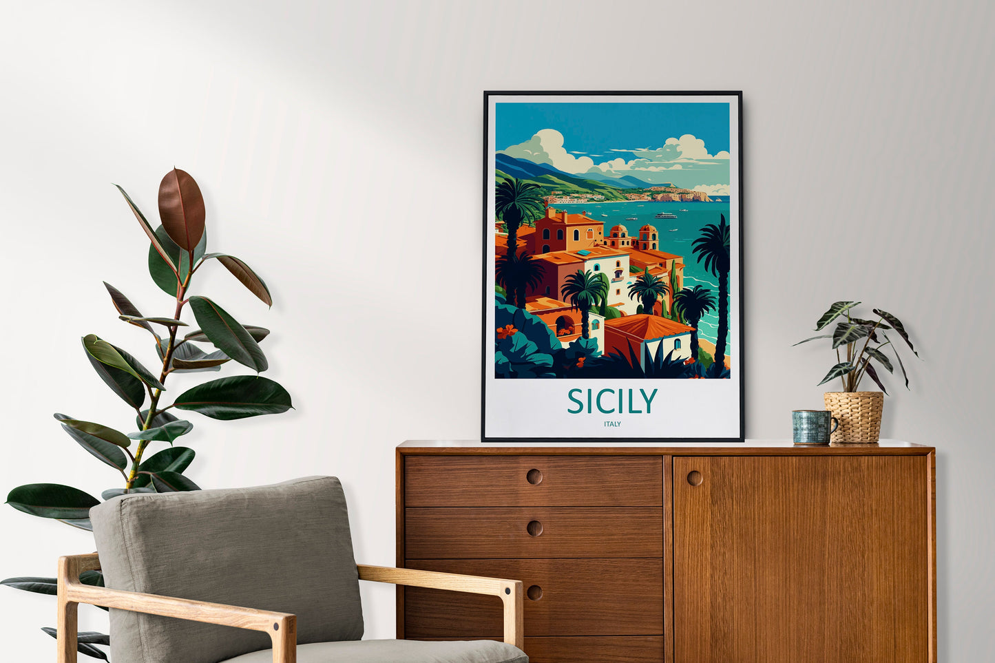 Sicily Travel Print Wall Art Sicily Italy Wall Hanging Home Decoration Sicily Gift Art Lovers Wall Art Print Sicily Italy Art Sicily Poster