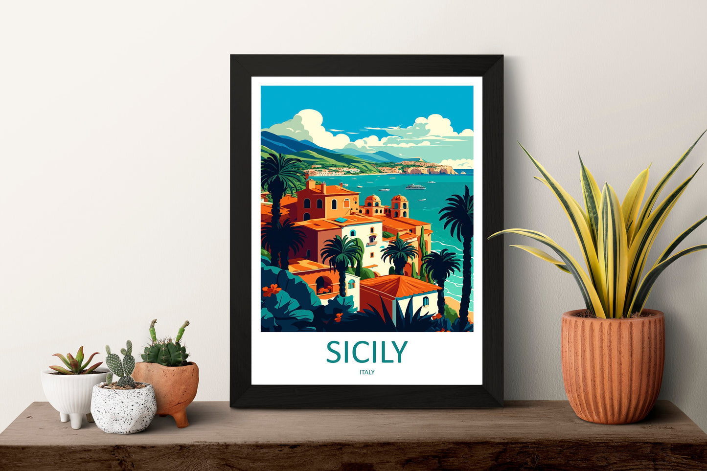 Sicily Travel Print Wall Art Sicily Italy Wall Hanging Home Decoration Sicily Gift Art Lovers Wall Art Print Sicily Italy Art Sicily Poster