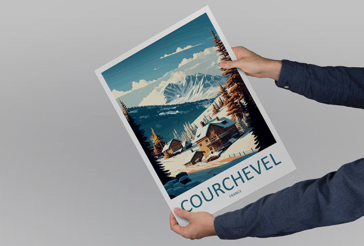 Courchevel Travel Print Wall Art Courchevel Wall Hanging Home Décor Courchevel Gift Art Lovers Ski Art Lover Gift Courchevel Print Skiing