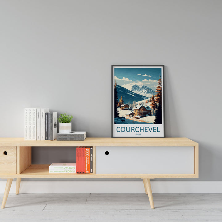 Courchevel Travel Print Wall Art Courchevel Wall Hanging Home Décor Courchevel Gift Art Lovers Ski Art Lover Gift Courchevel Print Skiing