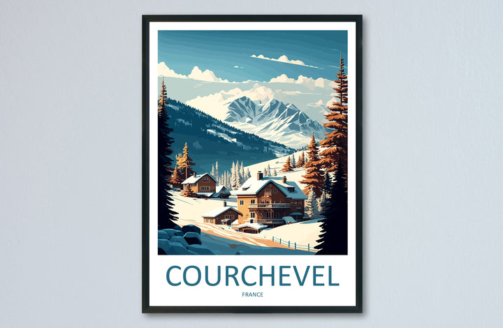 Courchevel Travel Print Wall Art Courchevel Wall Hanging Home Décor Courchevel Gift Art Lovers Ski Art Lover Gift Courchevel Print Skiing