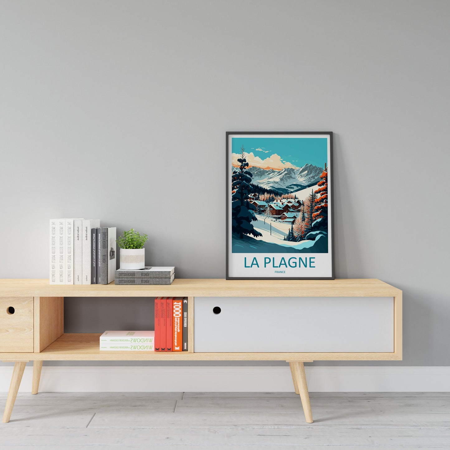 La Plagne Travel Print Wall Art La Plagne Wall Hanging Home Décor La Plagne Gift Art Lovers Ski Art Lover Gift La Plagne Print Skiing