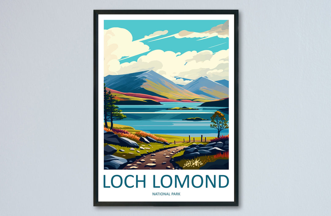 Loch Lomond Travel Print Wall Art Loch Lomond Wall Hanging Home Decoration National Park Gift Art Lovers Wall Art Print Loch Lomond Poster
