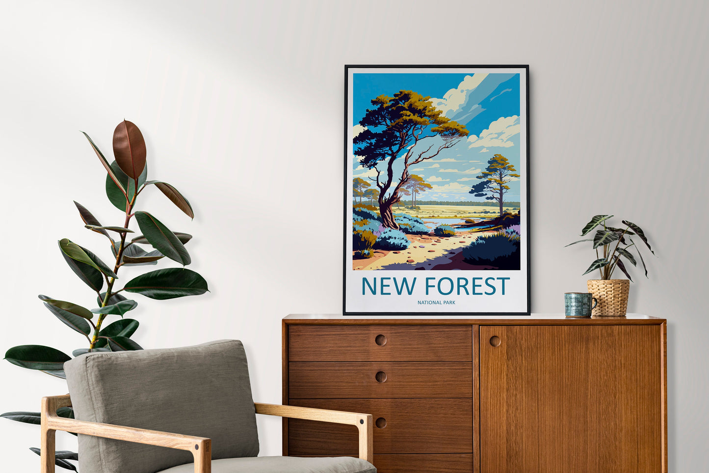 New Forest Travel Print Wall Art New Forest Wall Hanging Home Decor National Park Gift New Forest Lovers Wall Art Print New Forest National