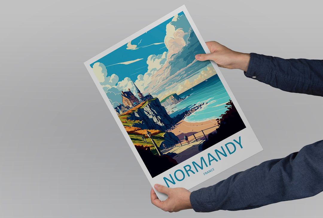 Normandy Travel Print Wall Art Normandy Wall Hanging Home Décor Normandy Gift Art Lovers France Art Lover Gift Normandy Print France Artwork