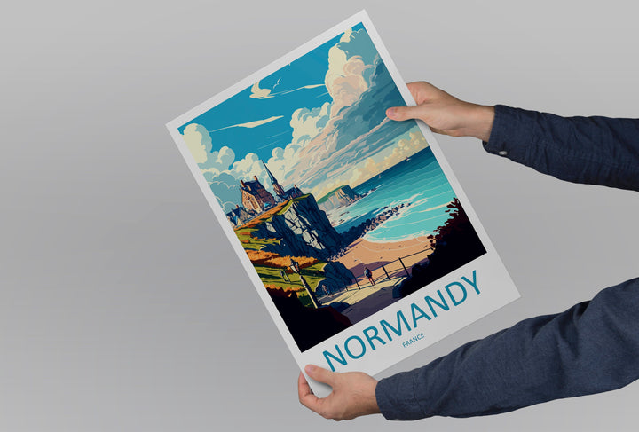 Normandy Travel Print Wall Art Normandy Wall Hanging Home Décor Normandy Gift Art Lovers France Art Lover Gift Normandy Print France Artwork