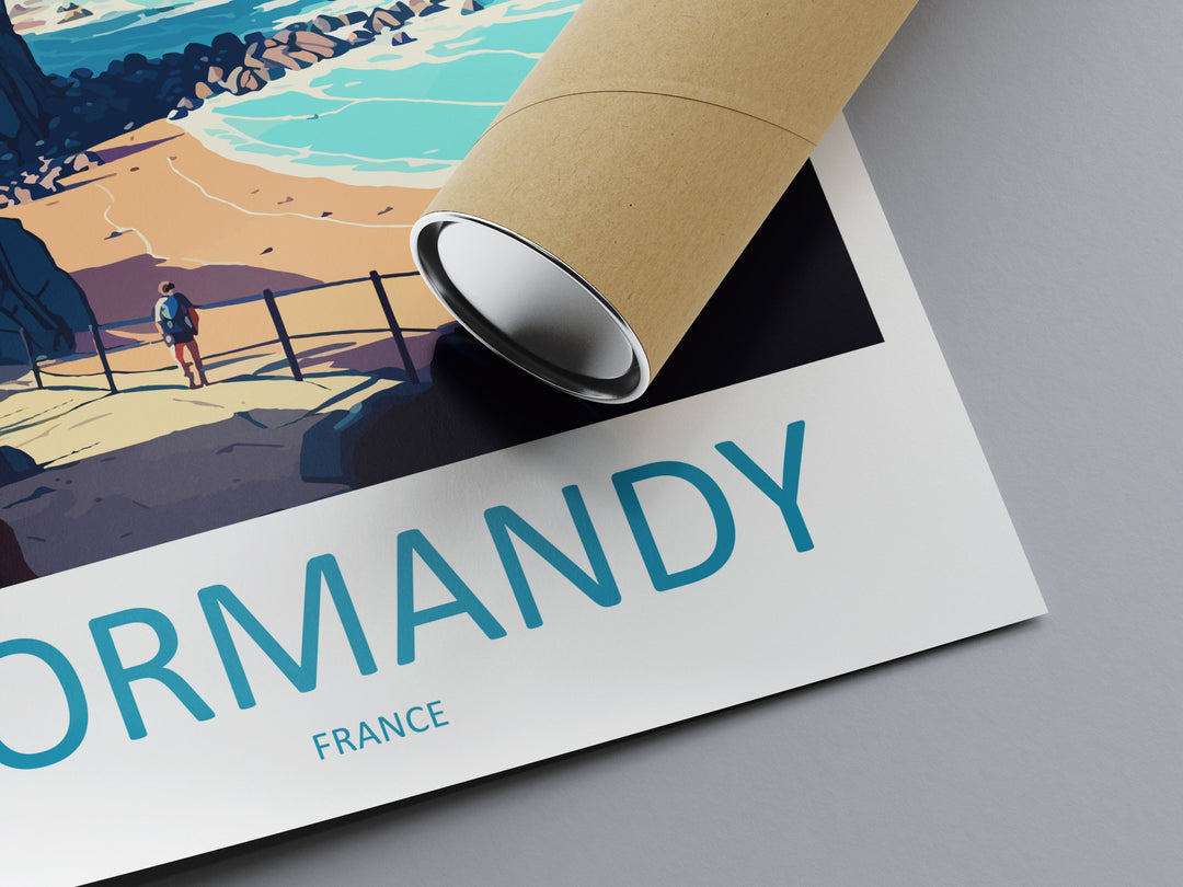 Normandy Travel Print Wall Art Normandy Wall Hanging Home Décor Normandy Gift Art Lovers France Art Lover Gift Normandy Print France Artwork