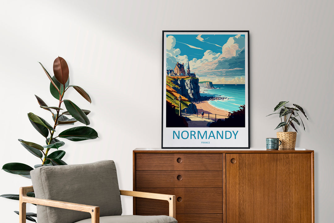 Normandy Travel Print Wall Art Normandy Wall Hanging Home Décor Normandy Gift Art Lovers France Art Lover Gift Normandy Print France Artwork