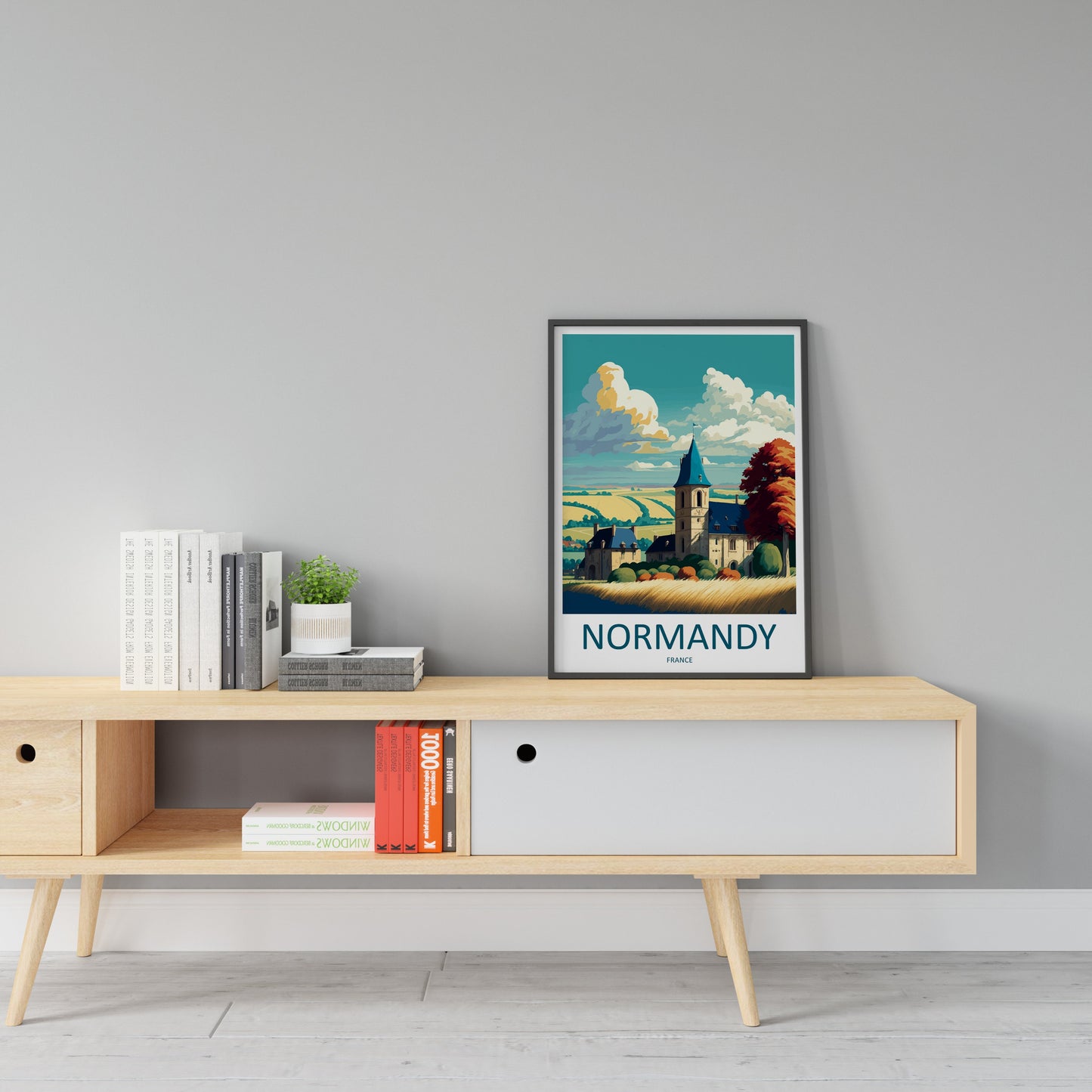 Normandy Travel Print Wall Art Normandy Wall Hanging Home Décor Normandy Gift Art Lovers France Art Lover Gift Normandy Print France Artwork